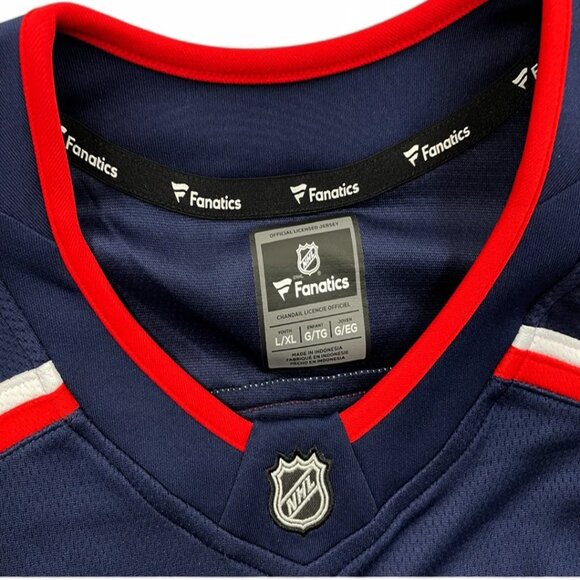 NEW Columbus Blue Jackets NHL Hockey Licensed SEWN Fanatics Youth Jersey L/XL - Picture 5 of 12